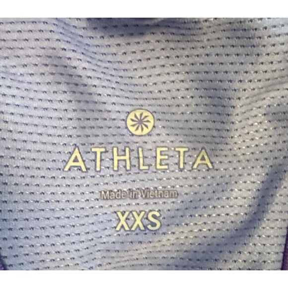 Athleta PURPLE Equator Racerback Tank Top Shelf Bra Lycra Sport Strappy SZ XXS - Picture 3 of 4